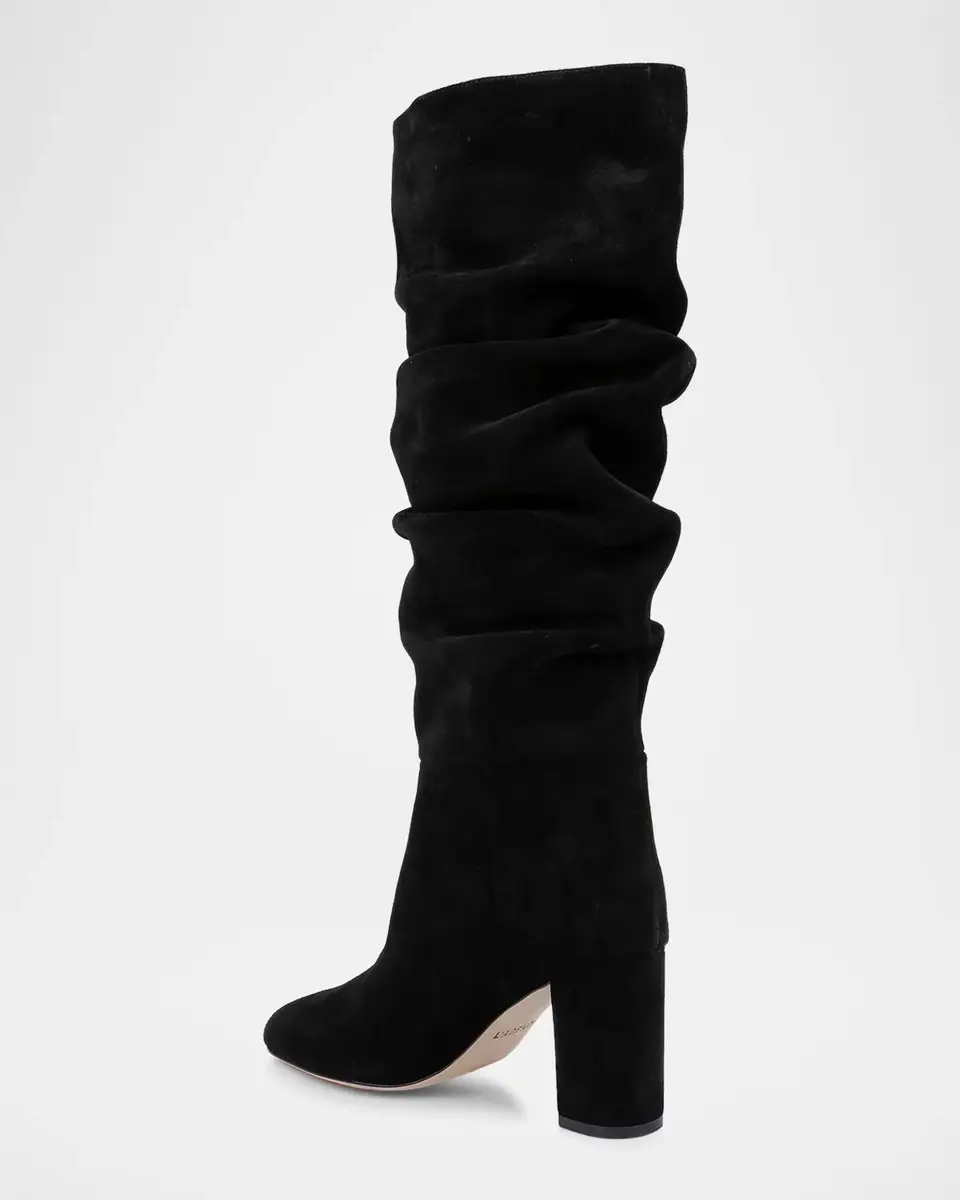 L'Agence 80mm Fletcher Suede Scrunched Knee-High Boots | Thumbnail 3 L'Agence 80mm Fletcher Suede Scrunched Knee-High Boots | Thumbnail 3
