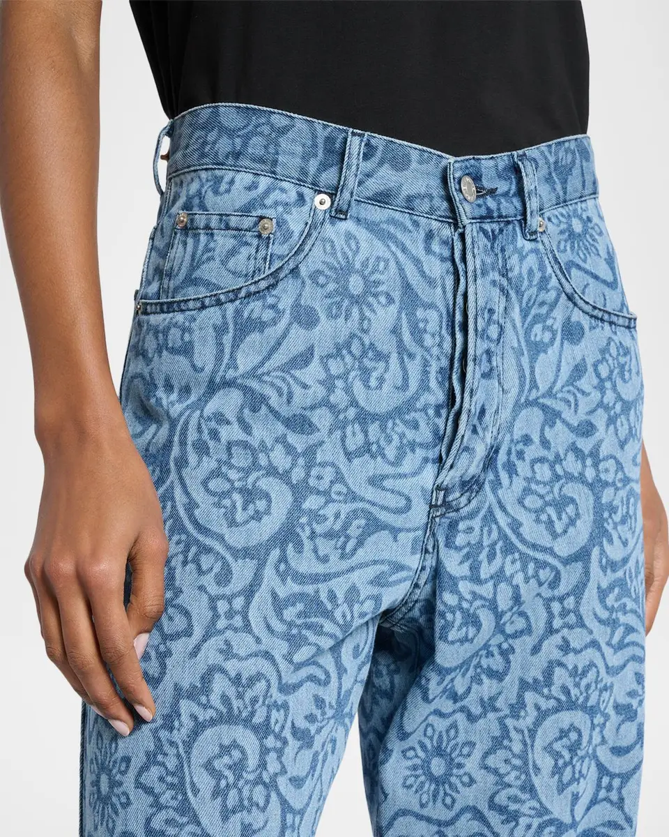 Dries Van Noten Peyton Laser-Print Denim Wide-Leg Jeans | Thumbnail 5 Dries Van Noten Peyton Laser-Print Denim Wide-Leg Jeans | Thumbnail 5