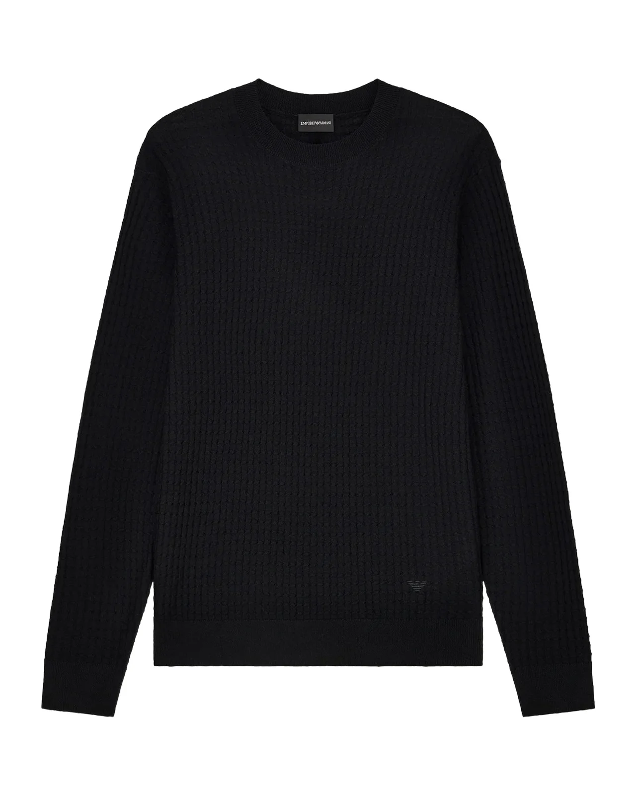 Men's Textured Virgin Wool Crewneck Sweater Men's Textured Virgin Wool Crewneck Sweater