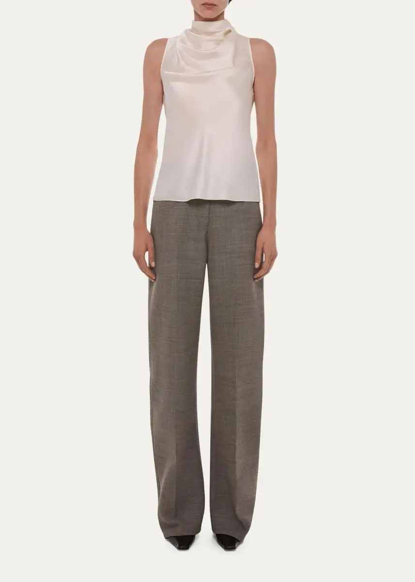 Helmut Lang Draped Sleeveless Silk Top | Thumbnail 2 Helmut Lang Draped Sleeveless Silk Top | Thumbnail 2