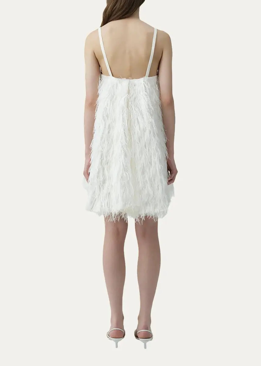 Simkhai Kalla Feather Mini Dress | Thumbnail 3 Simkhai Kalla Feather Mini Dress | Thumbnail 3