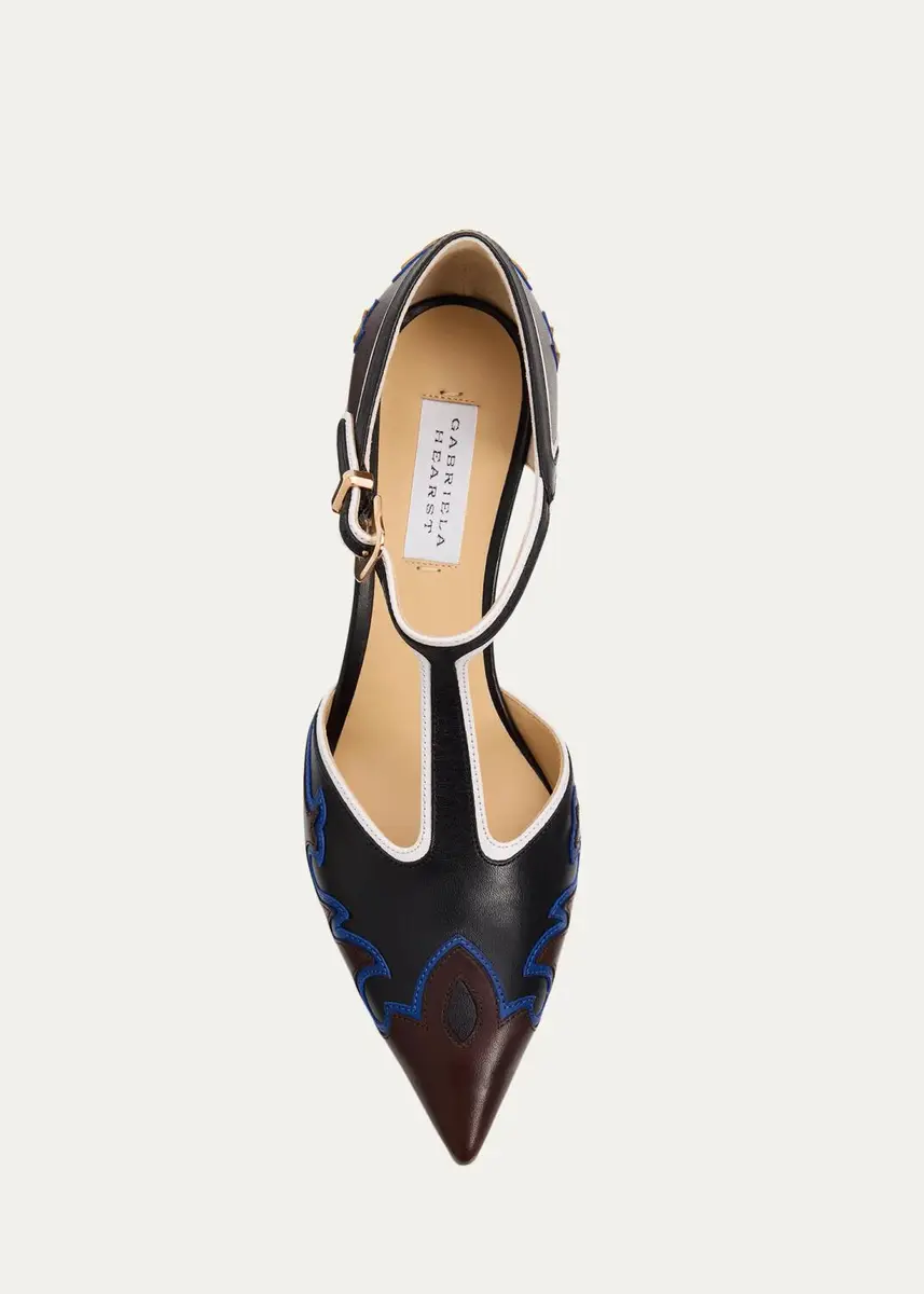 Gabriela Hearst 75mm Duna Western Leather Ankle-Strap Pumps | Thumbnail 3 Gabriela Hearst 75mm Duna Western Leather Ankle-Strap Pumps | Thumbnail 3