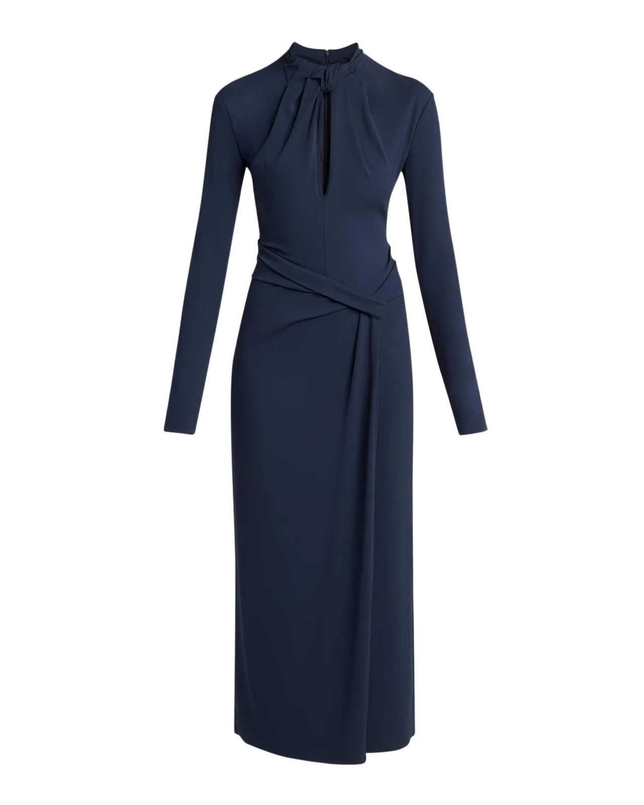 Twisted Keyhole Long-Sleeve Midi Dress Twisted Keyhole Long-Sleeve Midi Dress