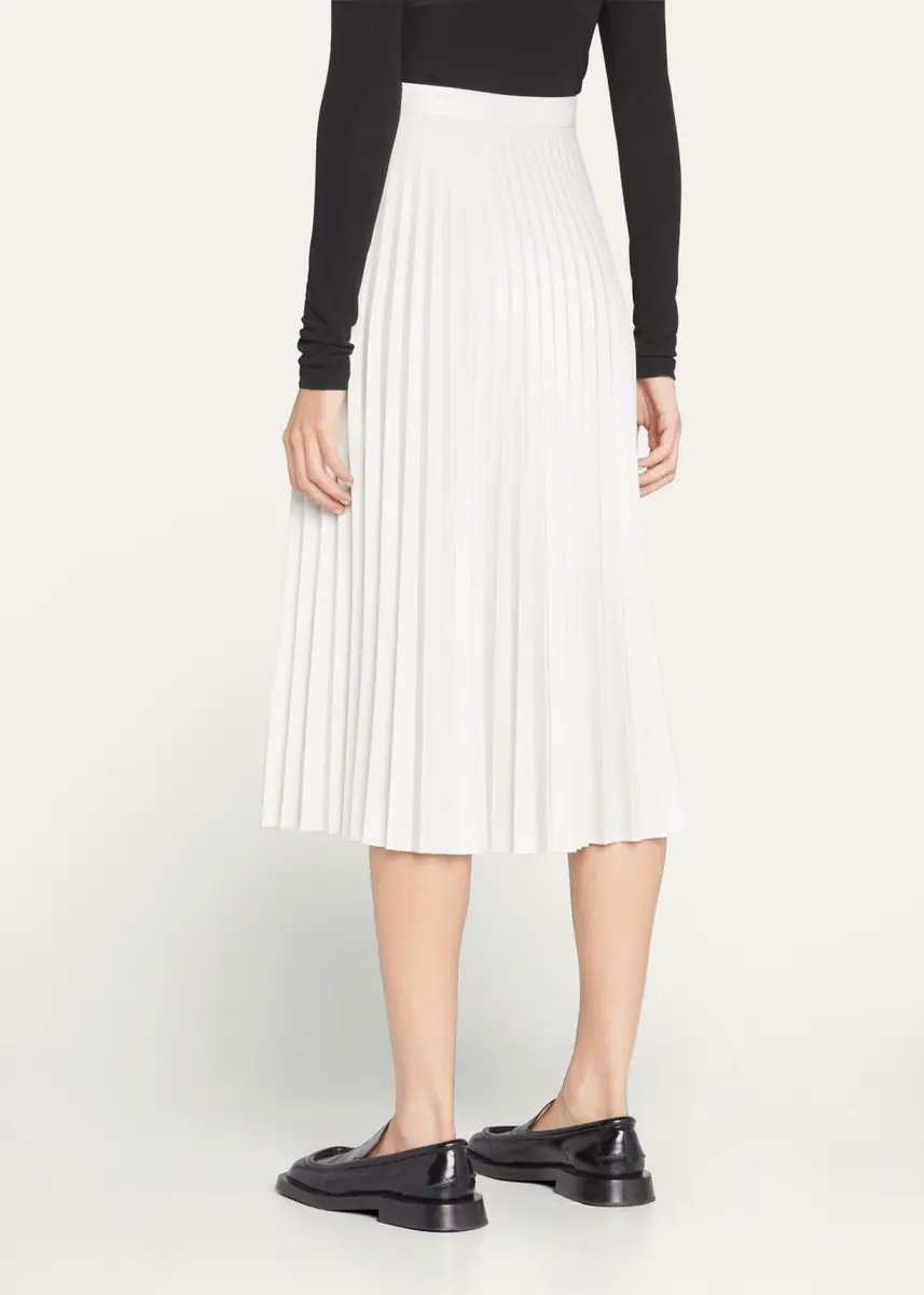 Proenza Schouler White Label Pleated Vegan Leather Midi Skirt | Thumbnail 3 Proenza Schouler White Label Pleated Vegan Leather Midi Skirt | Thumbnail 3