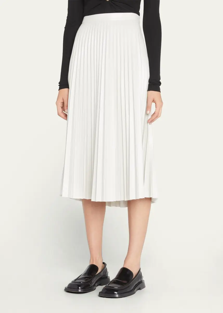 Proenza Schouler White Label Pleated Vegan Leather Midi Skirt | Thumbnail 4 Proenza Schouler White Label Pleated Vegan Leather Midi Skirt | Thumbnail 4