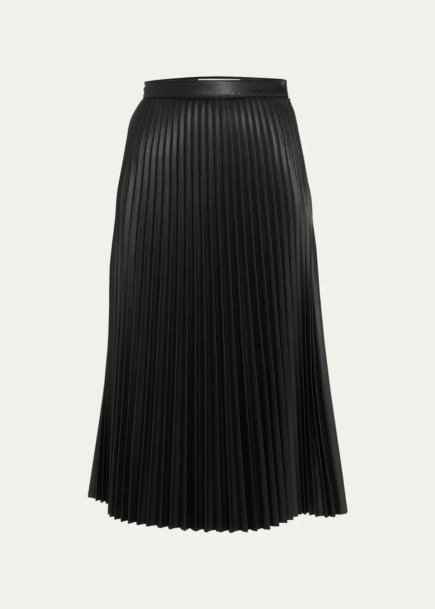 Proenza Schouler White Label Pleated Vegan Leather Midi Skirt | Thumbnail 6 Proenza Schouler White Label Pleated Vegan Leather Midi Skirt | Thumbnail 6