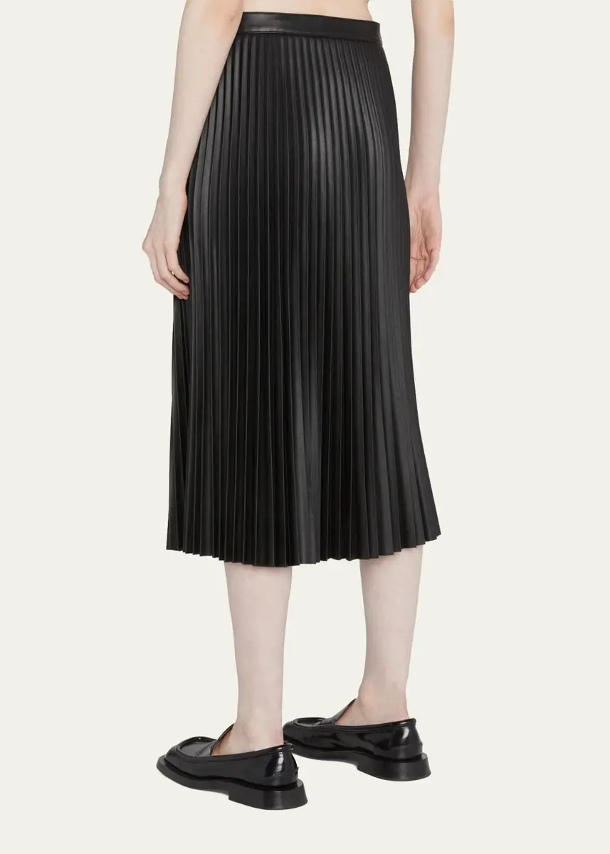 Proenza Schouler White Label Pleated Vegan Leather Midi Skirt | Thumbnail 8 Proenza Schouler White Label Pleated Vegan Leather Midi Skirt | Thumbnail 8