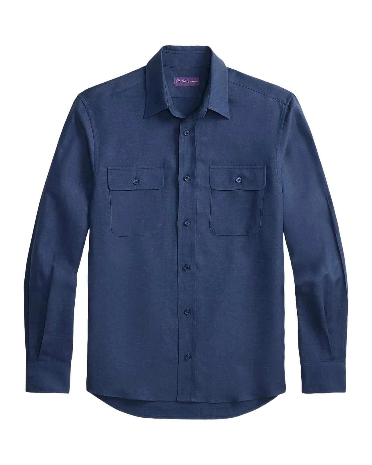 Men's Silk-Linen Button-Front Shirt Men's Silk-Linen Button-Front Shirt