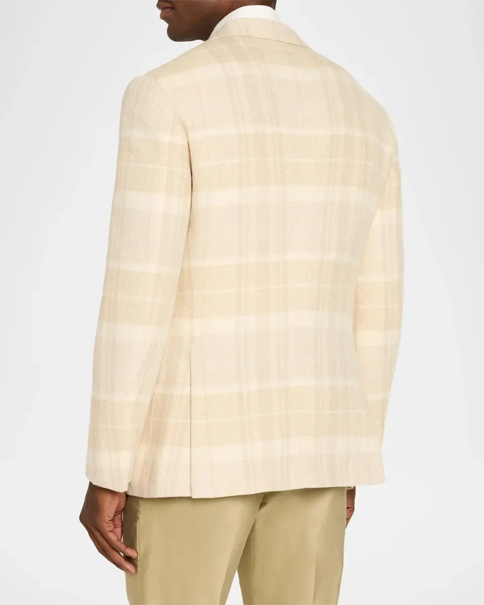 Ralph Lauren Purple Label Kent Plaid Silk-Linen-Cashmere Single-Breasted Sport Coat | Thumbnail 3 Ralph Lauren Purple Label Kent Plaid Silk-Linen-Cashmere Single-Breasted Sport Coat | Thumbnail 3