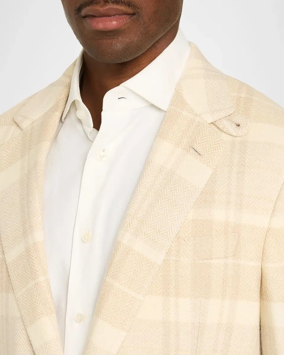 Ralph Lauren Purple Label Kent Plaid Silk-Linen-Cashmere Single-Breasted Sport Coat | Thumbnail 5 Ralph Lauren Purple Label Kent Plaid Silk-Linen-Cashmere Single-Breasted Sport Coat | Thumbnail 5