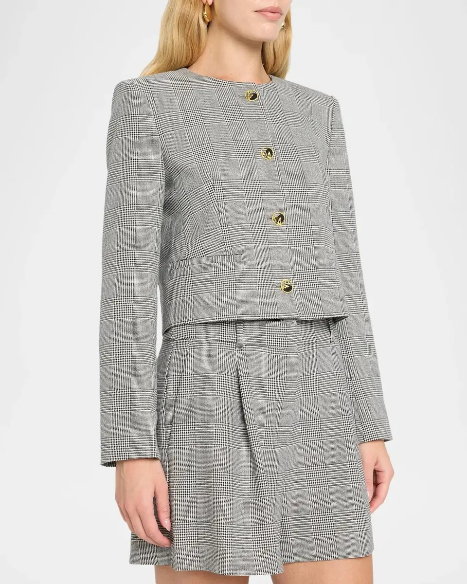 TANYA TAYLOR Lois Glen Plaid Blazer | Thumbnail 4 TANYA TAYLOR Lois Glen Plaid Blazer | Thumbnail 4