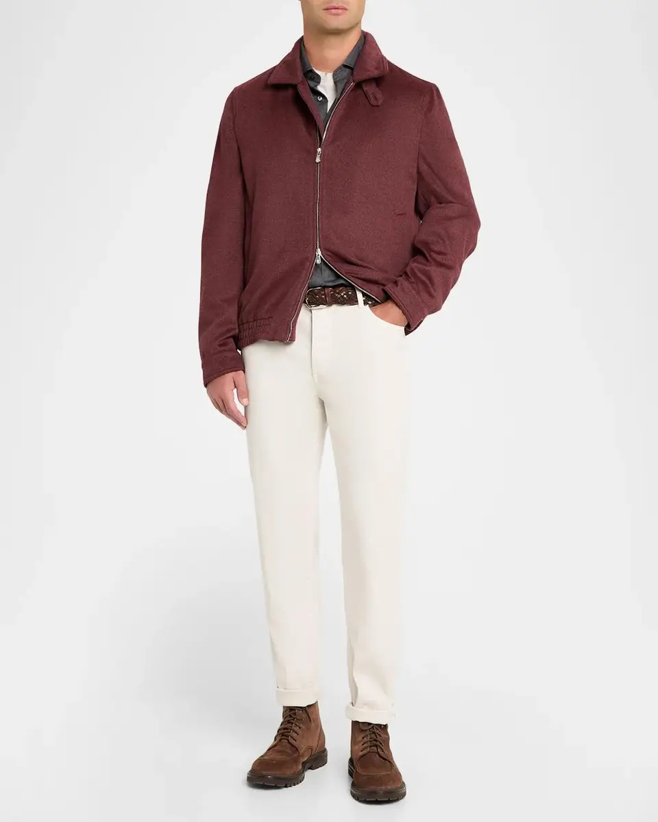 Brunello Cucinelli Men's Stretch-Jersey Jacket | Thumbnail 2