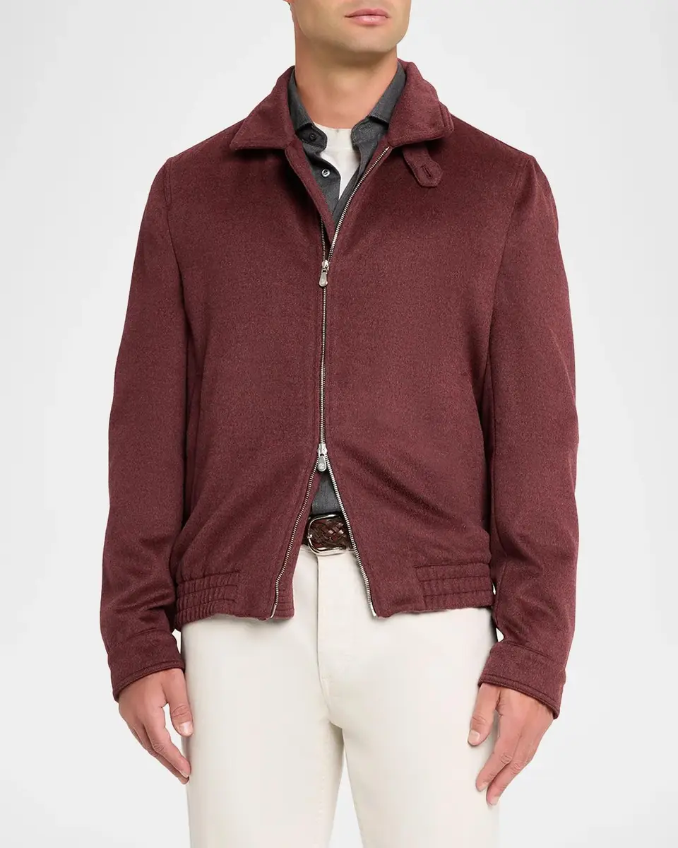 Brunello Cucinelli Men's Stretch-Jersey Jacket | Thumbnail 4