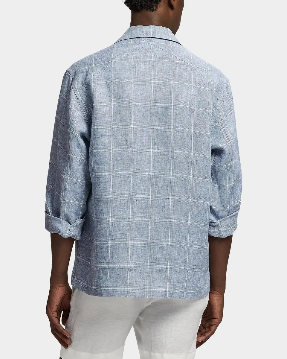 Ralph Lauren Purple Label Windowpane Glen Plaid Linen Sport Shirt | Thumbnail 3 Ralph Lauren Purple Label Windowpane Glen Plaid Linen Sport Shirt | Thumbnail 3