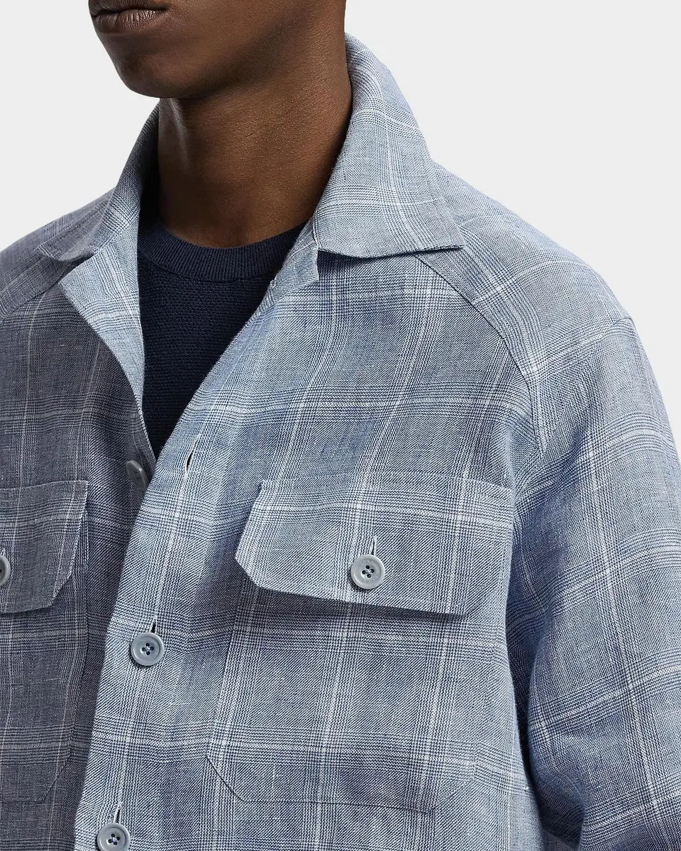 Ralph Lauren Purple Label Windowpane Glen Plaid Linen Sport Shirt | Thumbnail 5 Ralph Lauren Purple Label Windowpane Glen Plaid Linen Sport Shirt | Thumbnail 5