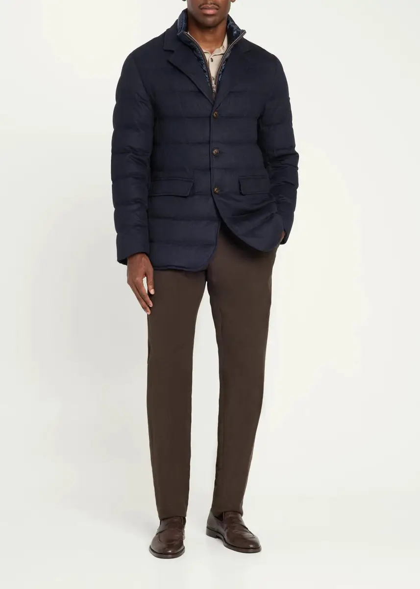 HERNO Men's Cashmere-Blend Quilted Blazer Jacket | Thumbnail 2 HERNO Men's Cashmere-Blend Quilted Blazer Jacket | Thumbnail 2