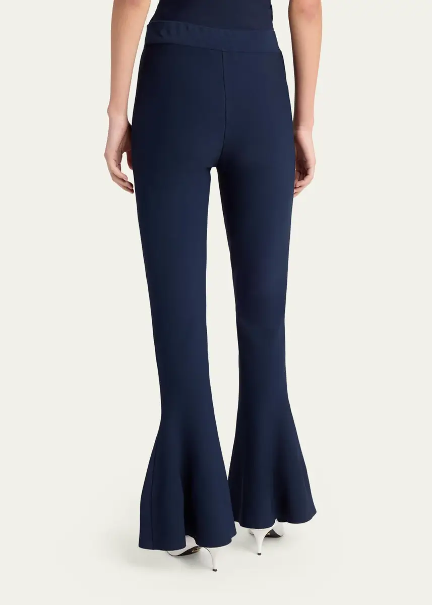 Stella McCartney Compact Knit Peplum Flare Pants | Thumbnail 3
