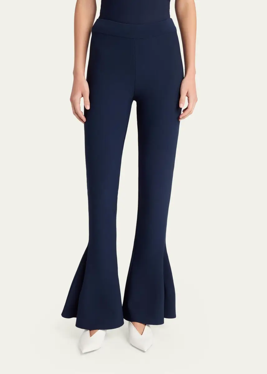 Stella McCartney Compact Knit Peplum Flare Pants | Thumbnail 4