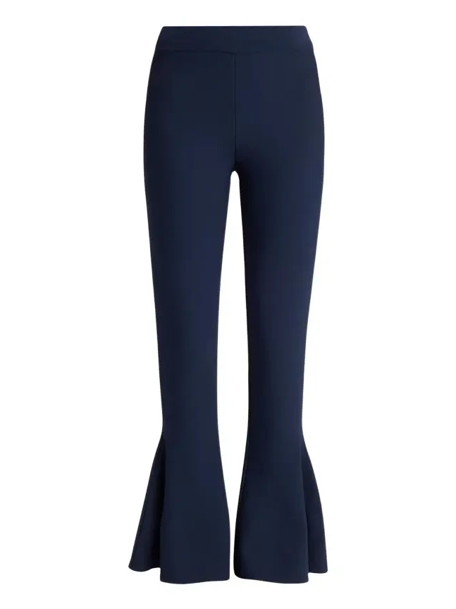 Stella McCartney Compact Knit Peplum Flare Pants