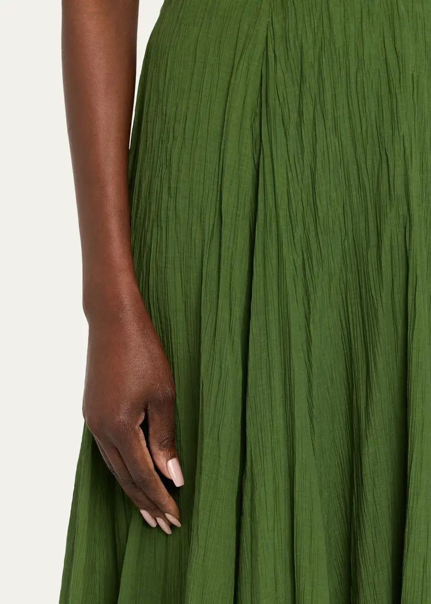 Vince Crinkled Plissé Cotton-Blend Maxi Skirt | Thumbnail 5 Vince Crinkled Plissé Cotton-Blend Maxi Skirt | Thumbnail 5