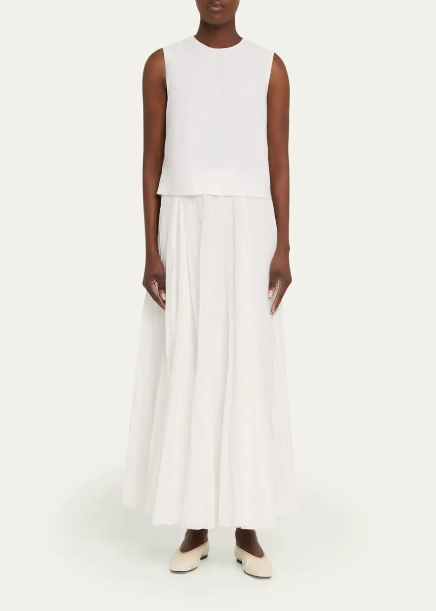 Vince Crinkled Plissé Cotton-Blend Maxi Skirt | Thumbnail 7 Vince Crinkled Plissé Cotton-Blend Maxi Skirt | Thumbnail 7