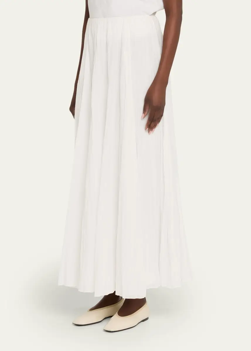 Vince Crinkled Plissé Cotton-Blend Maxi Skirt | Thumbnail 9 Vince Crinkled Plissé Cotton-Blend Maxi Skirt | Thumbnail 9