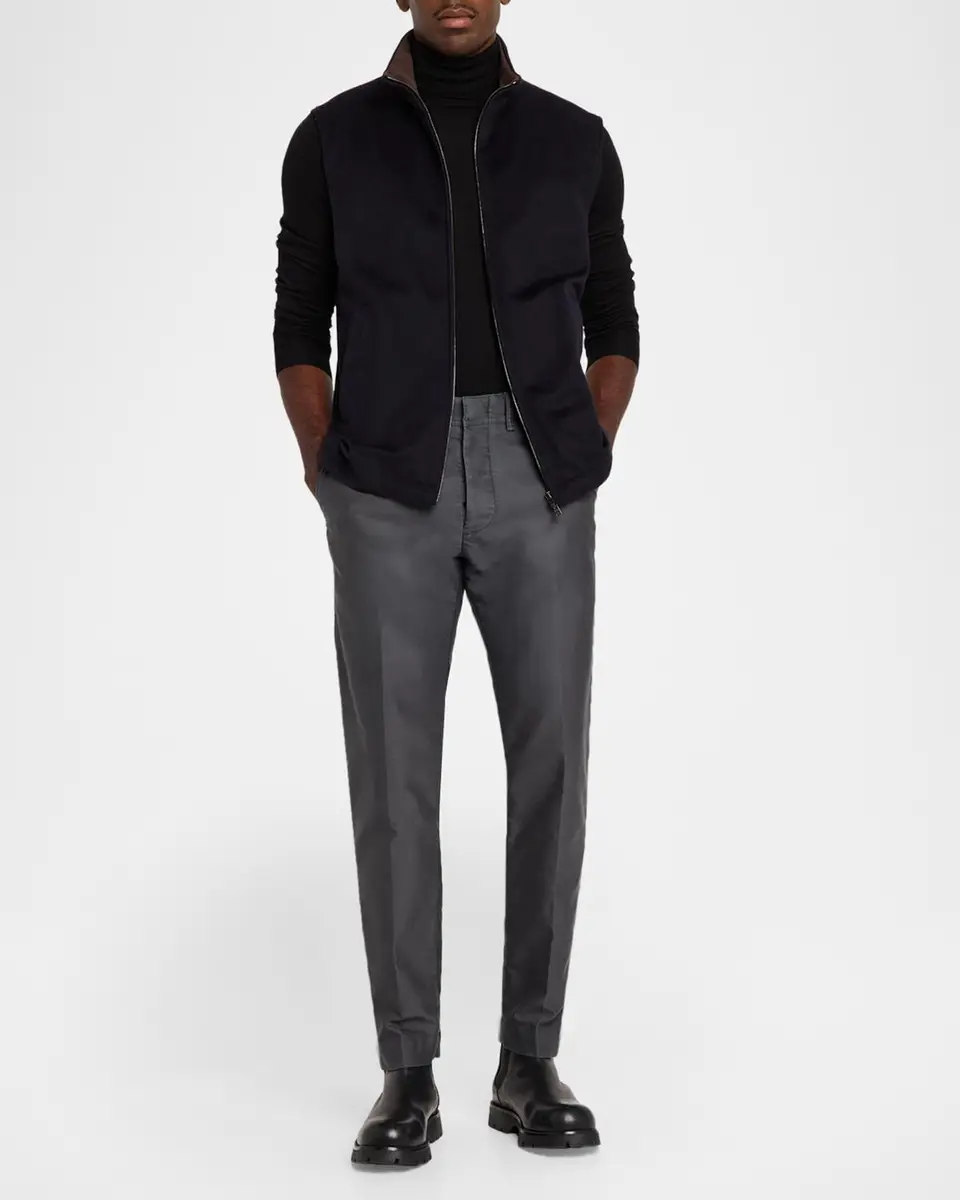 HERNO Men's Wool-Cashmere Zip-Front Vest | Thumbnail 2 HERNO Men's Wool-Cashmere Zip-Front Vest | Thumbnail 2