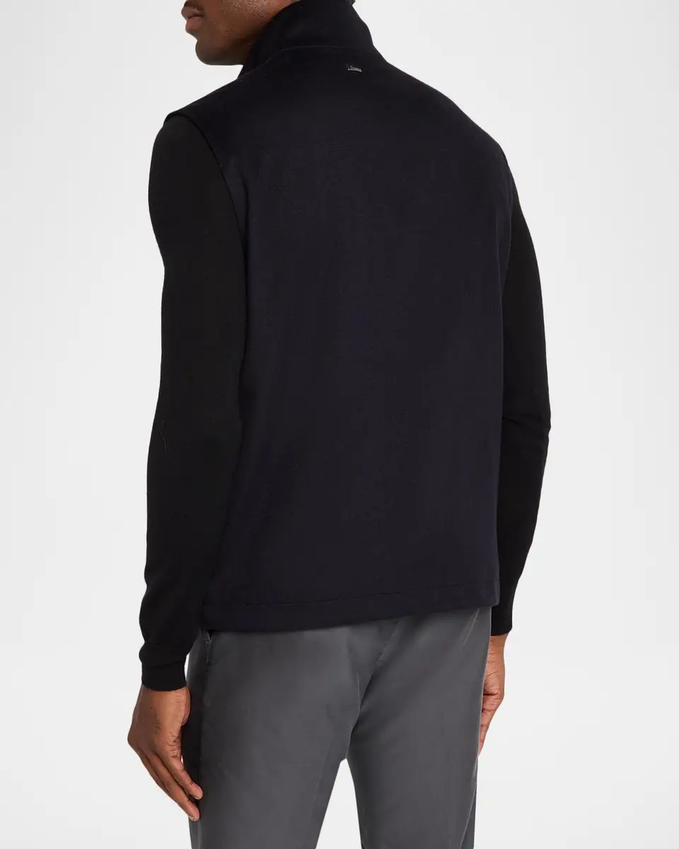 HERNO Men's Wool-Cashmere Zip-Front Vest | Thumbnail 3 HERNO Men's Wool-Cashmere Zip-Front Vest | Thumbnail 3