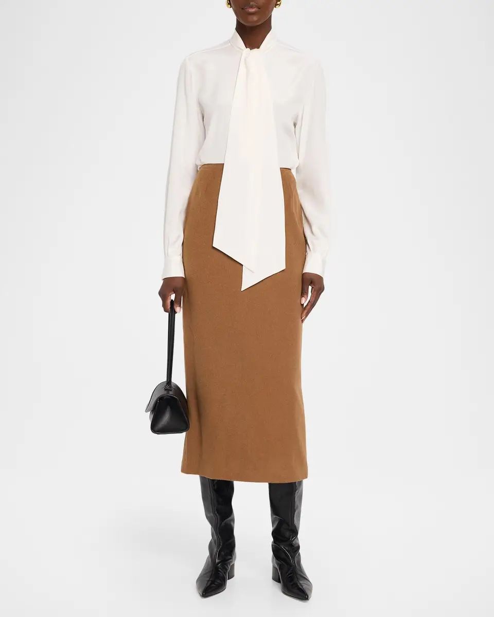 Lafayette 148 New York Cashmere-Blend Midi Pencil Skirt | Thumbnail 2 Lafayette 148 New York Cashmere-Blend Midi Pencil Skirt | Thumbnail 2