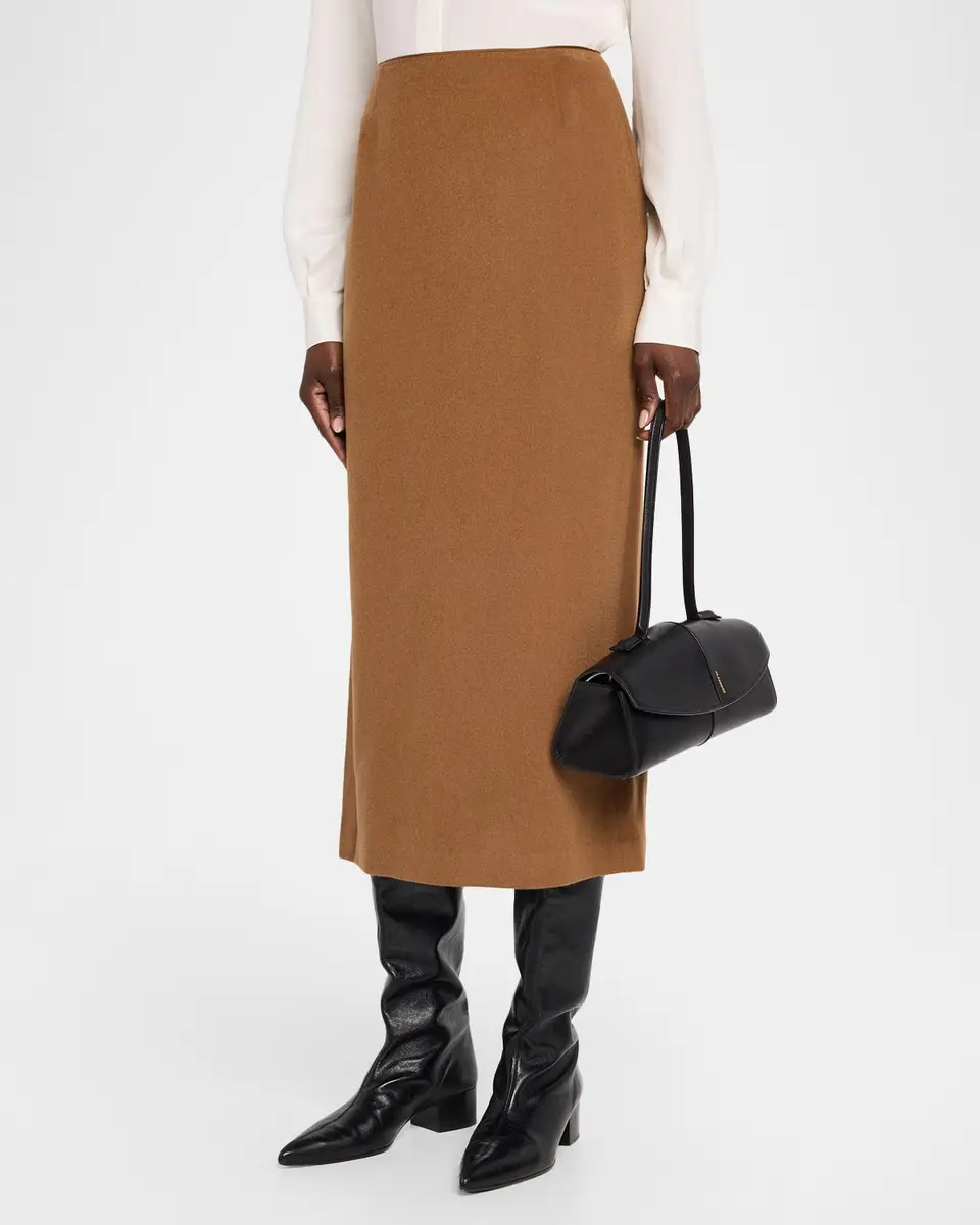 Lafayette 148 New York Cashmere-Blend Midi Pencil Skirt | Thumbnail 4 Lafayette 148 New York Cashmere-Blend Midi Pencil Skirt | Thumbnail 4