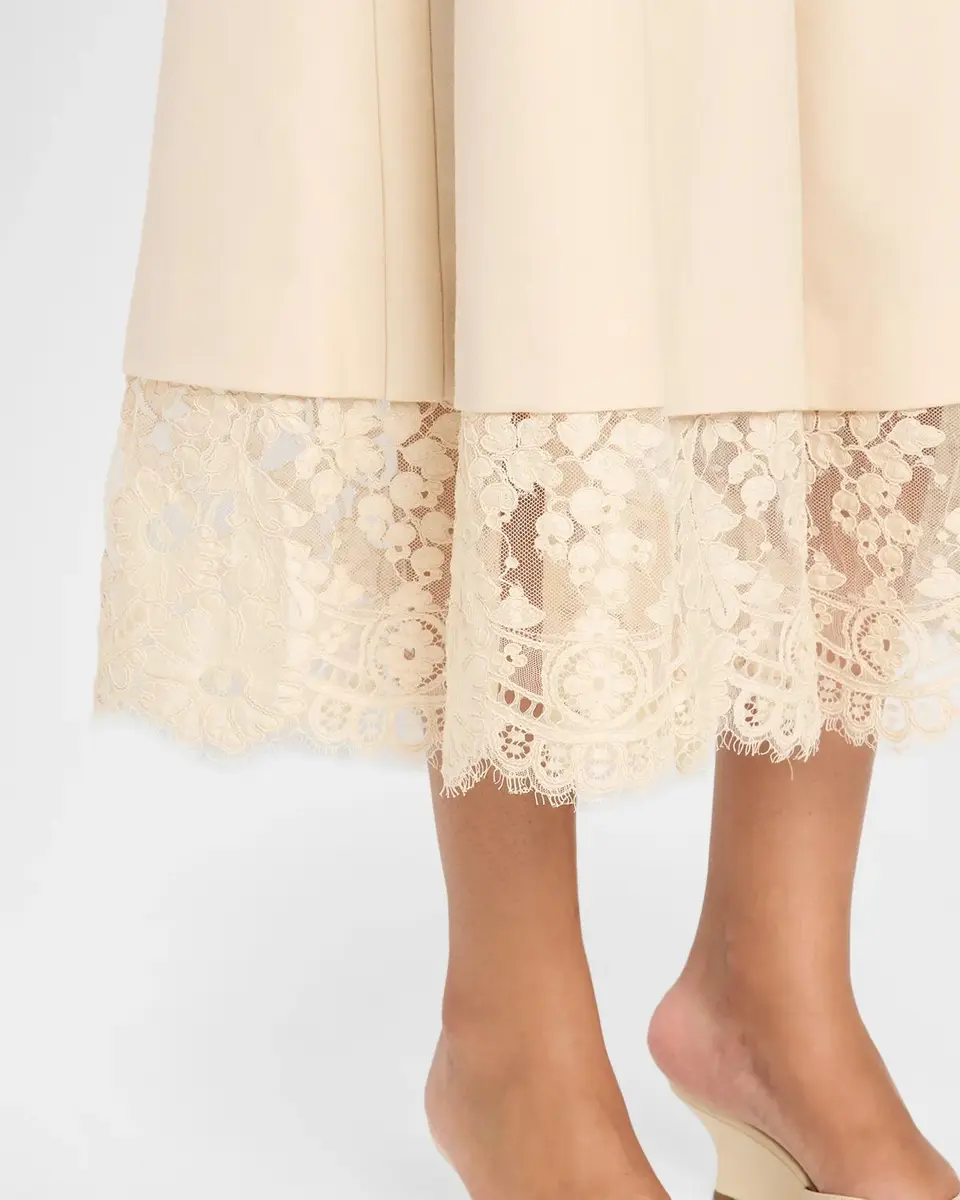 Zimmermann Valiant Lace-Hem Stretch-Wool Skirt | Thumbnail 5 Zimmermann Valiant Lace-Hem Stretch-Wool Skirt | Thumbnail 5