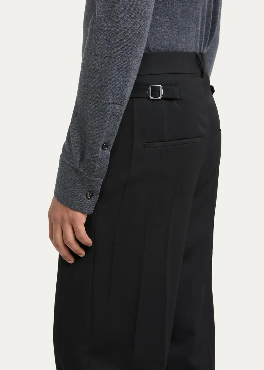 Bottega Veneta Light Wool Grain de Poudre Trousers | Thumbnail 5 Bottega Veneta Light Wool Grain de Poudre Trousers | Thumbnail 5