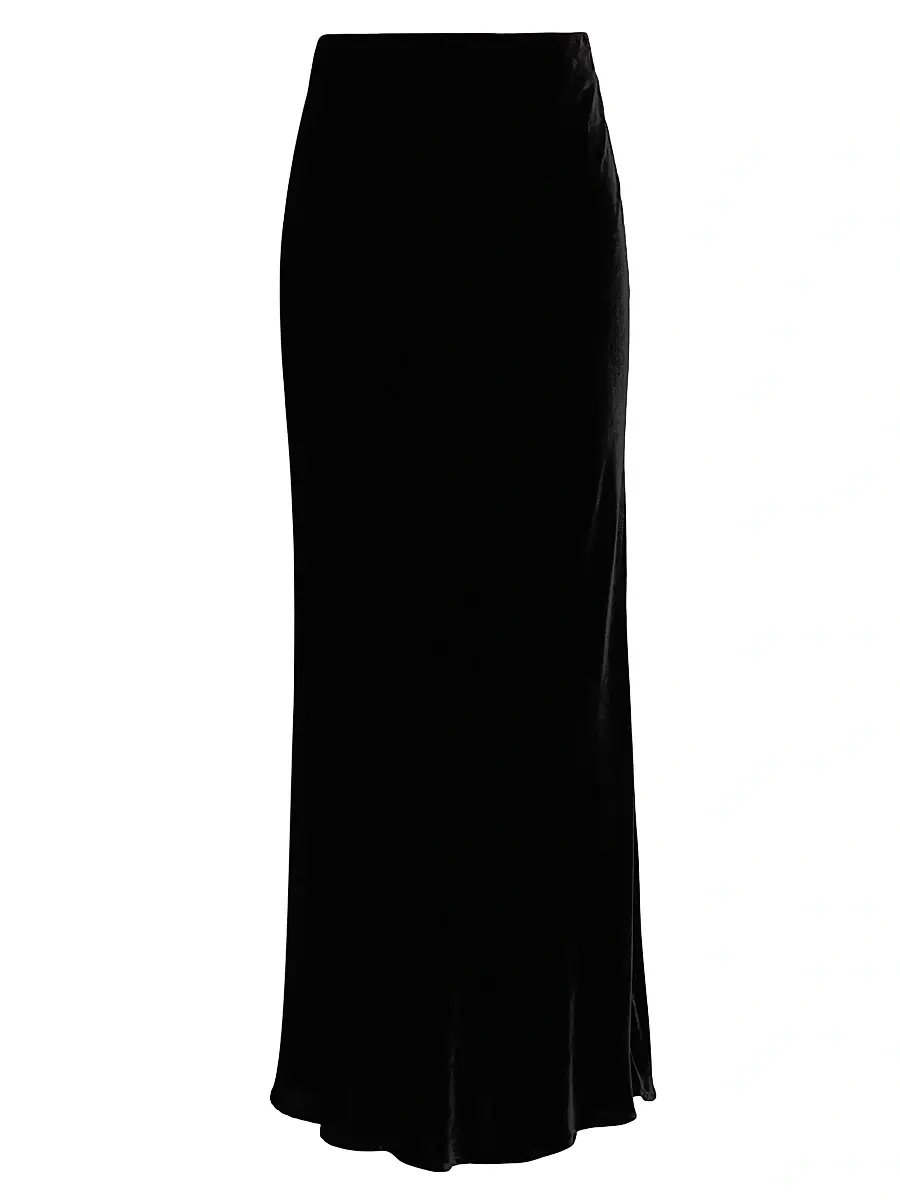 L'Agence Women's Zeta Velvet Maxi Skirt