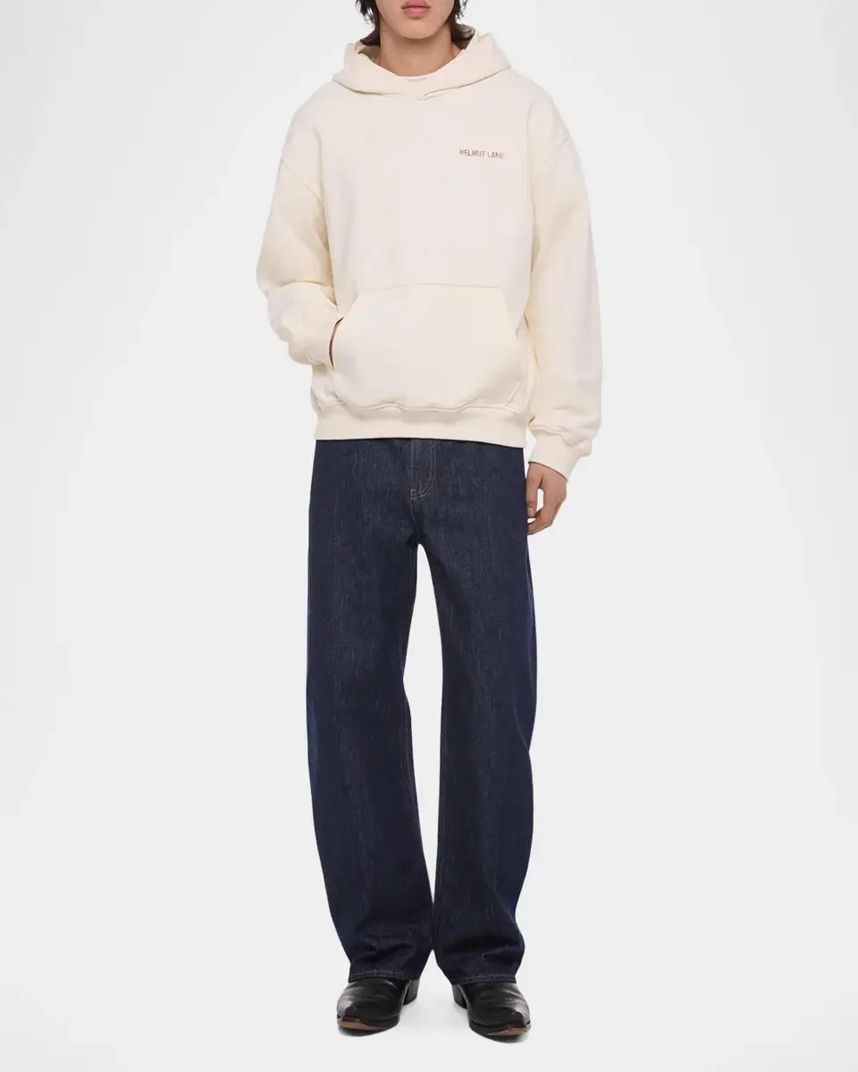 Helmut Lang Men's Logo Cotton Hoodie | Thumbnail 2 Helmut Lang Men's Logo Cotton Hoodie | Thumbnail 2