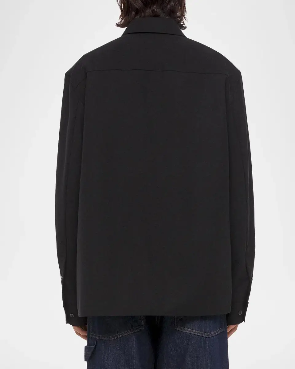 Helmut Lang Men's Wool-Blend Shirt Jacket | Thumbnail 3 Helmut Lang Men's Wool-Blend Shirt Jacket | Thumbnail 3