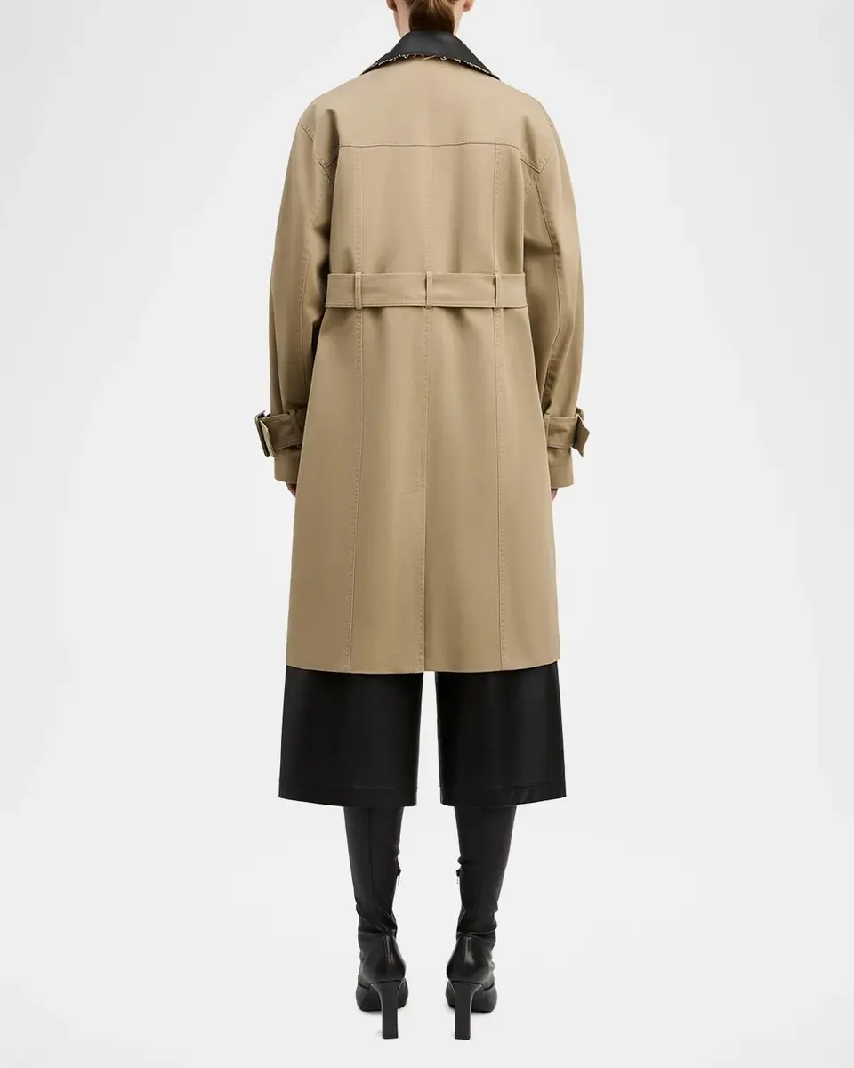 DEREK LAM 10 CROSBY Landon Stretch-Cotton Contrast-Collar Trench Coat | Thumbnail 3 DEREK LAM 10 CROSBY Landon Stretch-Cotton Contrast-Collar Trench Coat | Thumbnail 3