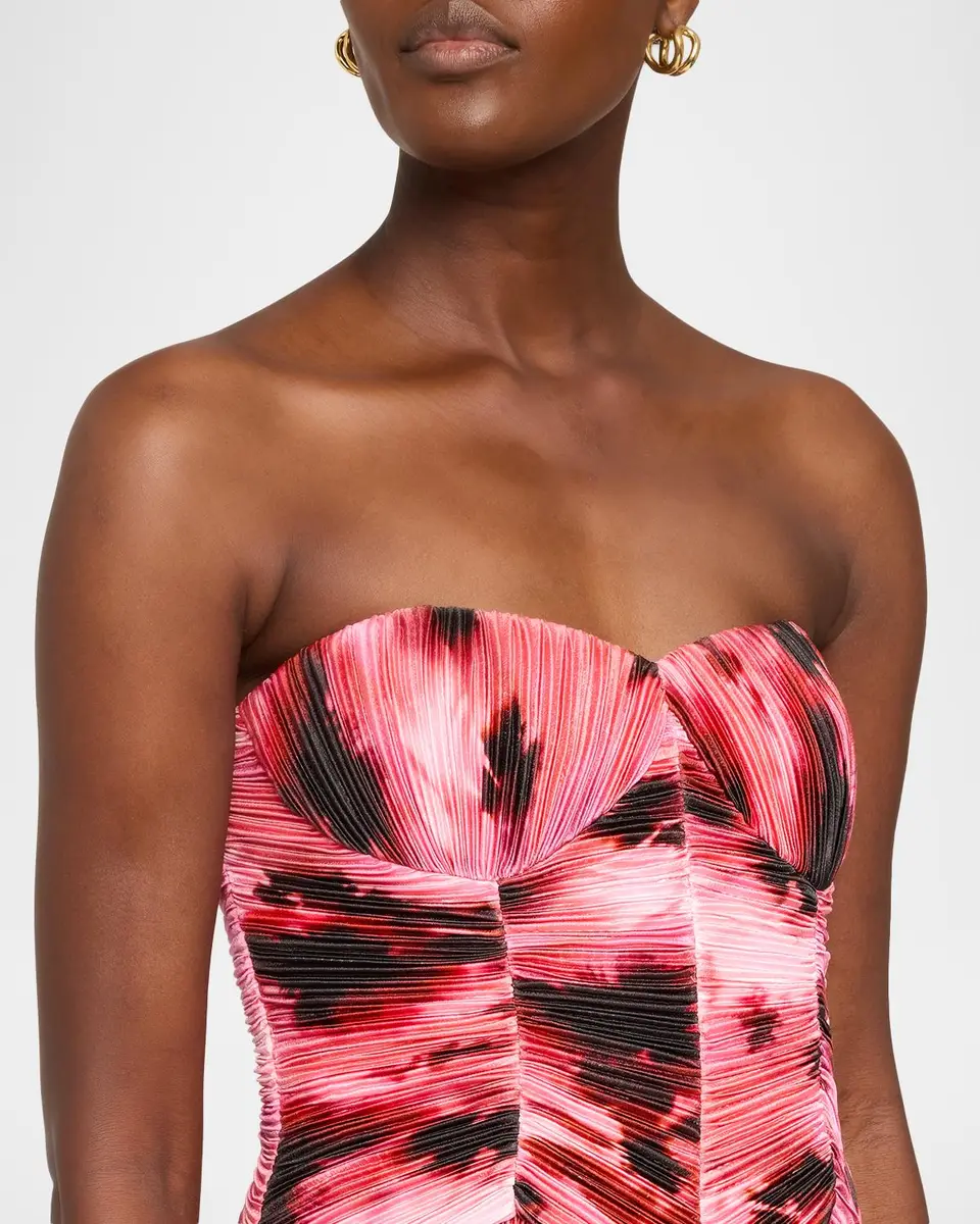 As It May Monique Floral Plissè Column Gown | Thumbnail 5 As It May Monique Floral Plissè Column Gown | Thumbnail 5