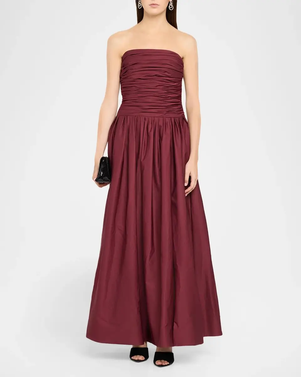 As It May Fayette Strapless Ruched Midi Dress | Thumbnail 2 As It May Fayette Strapless Ruched Midi Dress | Thumbnail 2