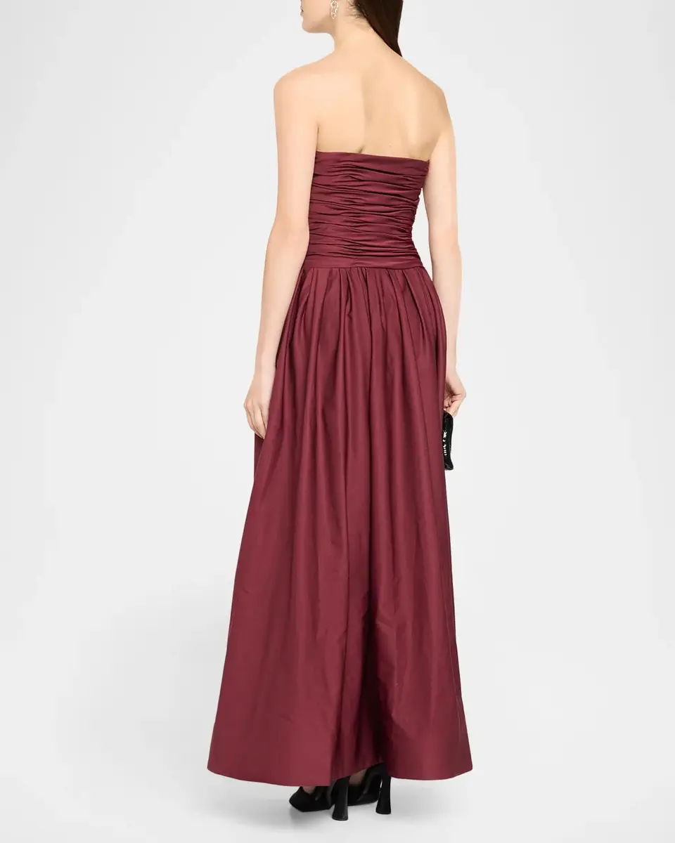 As It May Fayette Strapless Ruched Midi Dress | Thumbnail 3 As It May Fayette Strapless Ruched Midi Dress | Thumbnail 3