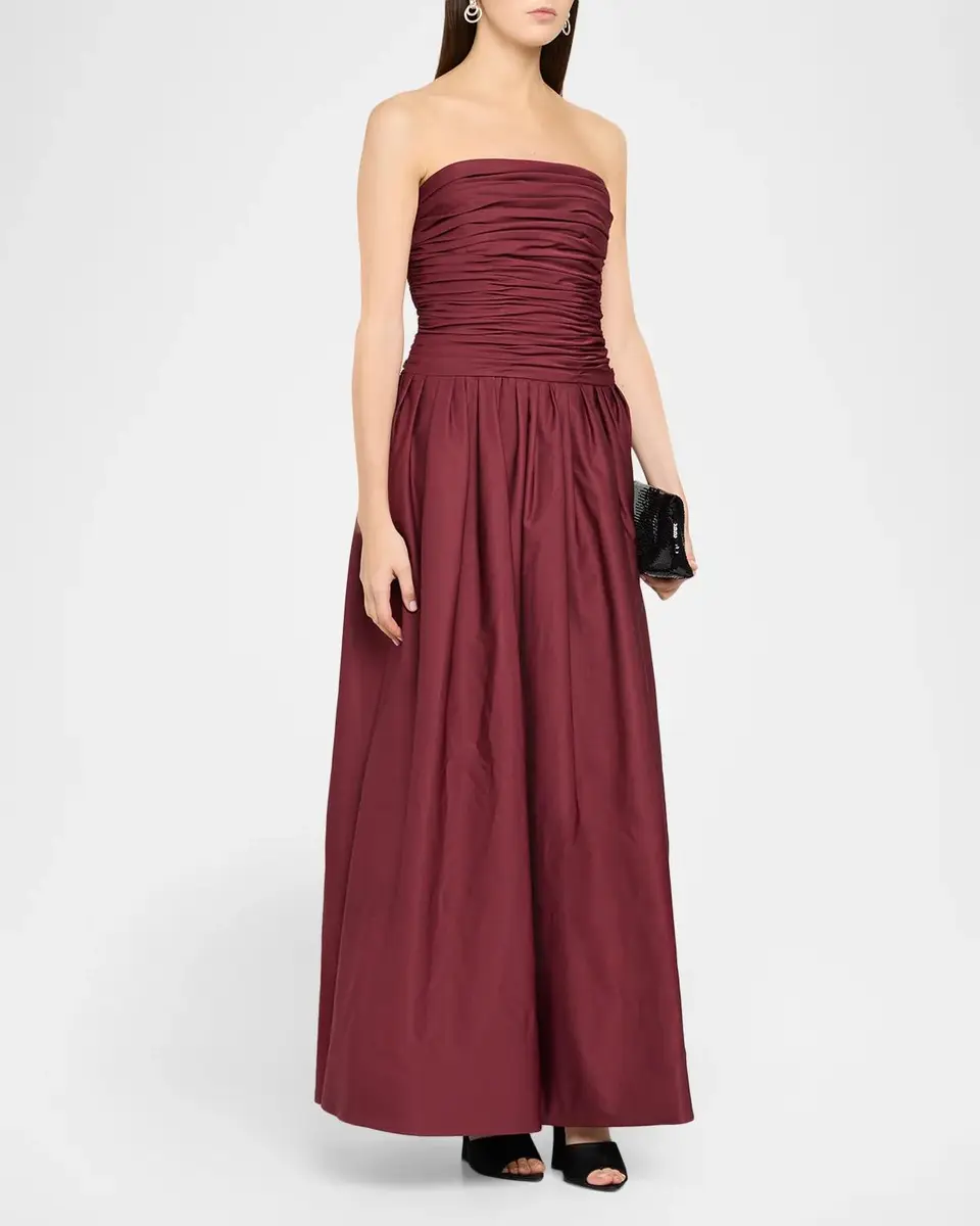As It May Fayette Strapless Ruched Midi Dress | Thumbnail 4 As It May Fayette Strapless Ruched Midi Dress | Thumbnail 4