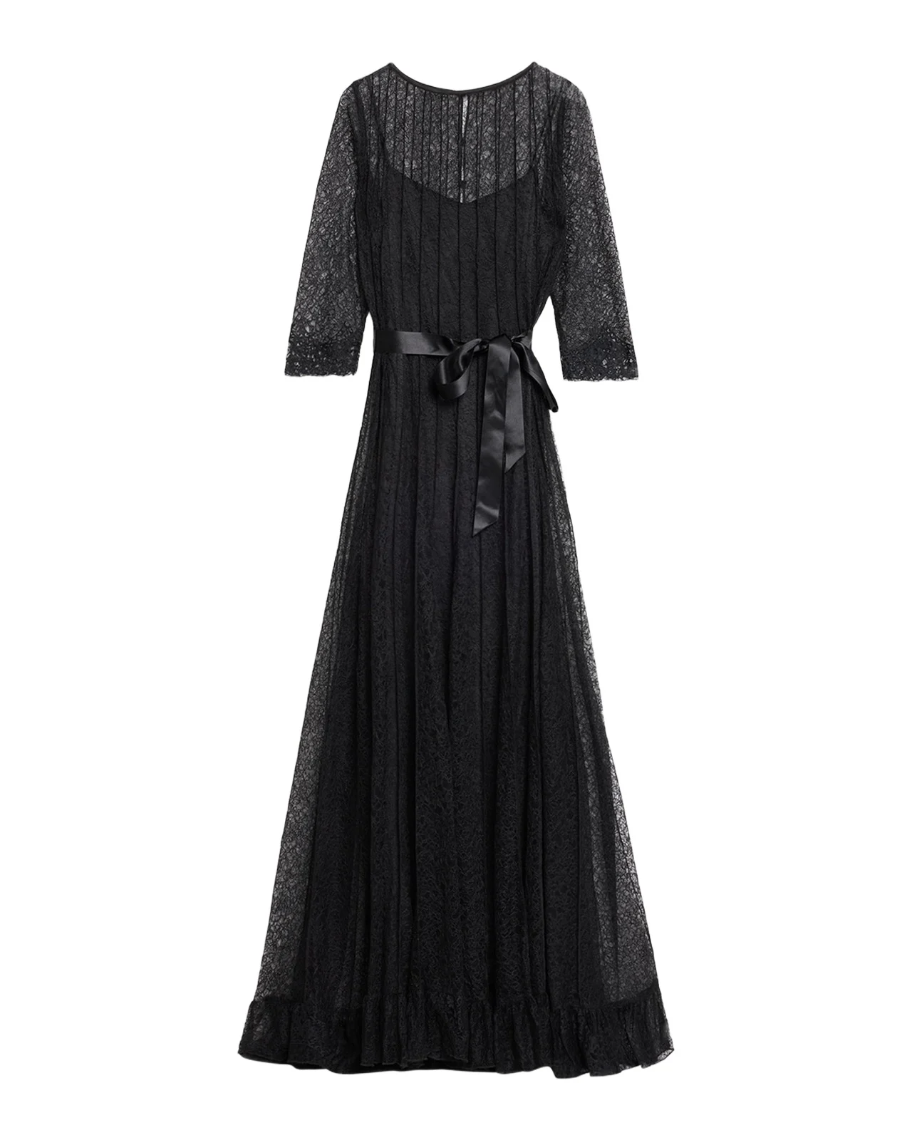 Pintuck Lace Gown Pintuck Lace Gown