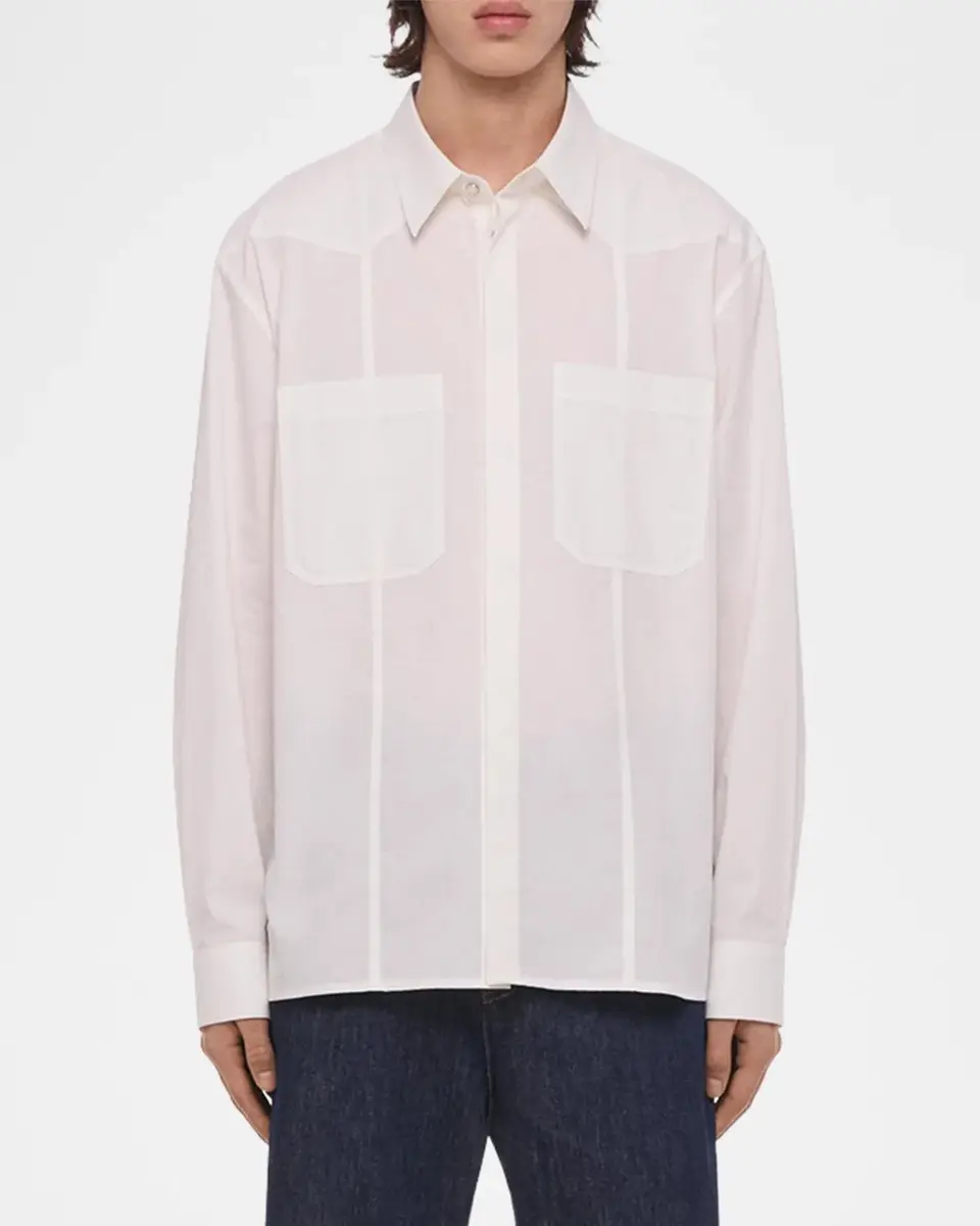 Helmut Lang Men's Cotton Relaxed Shirt | Thumbnail 4 Helmut Lang Men's Cotton Relaxed Shirt | Thumbnail 4