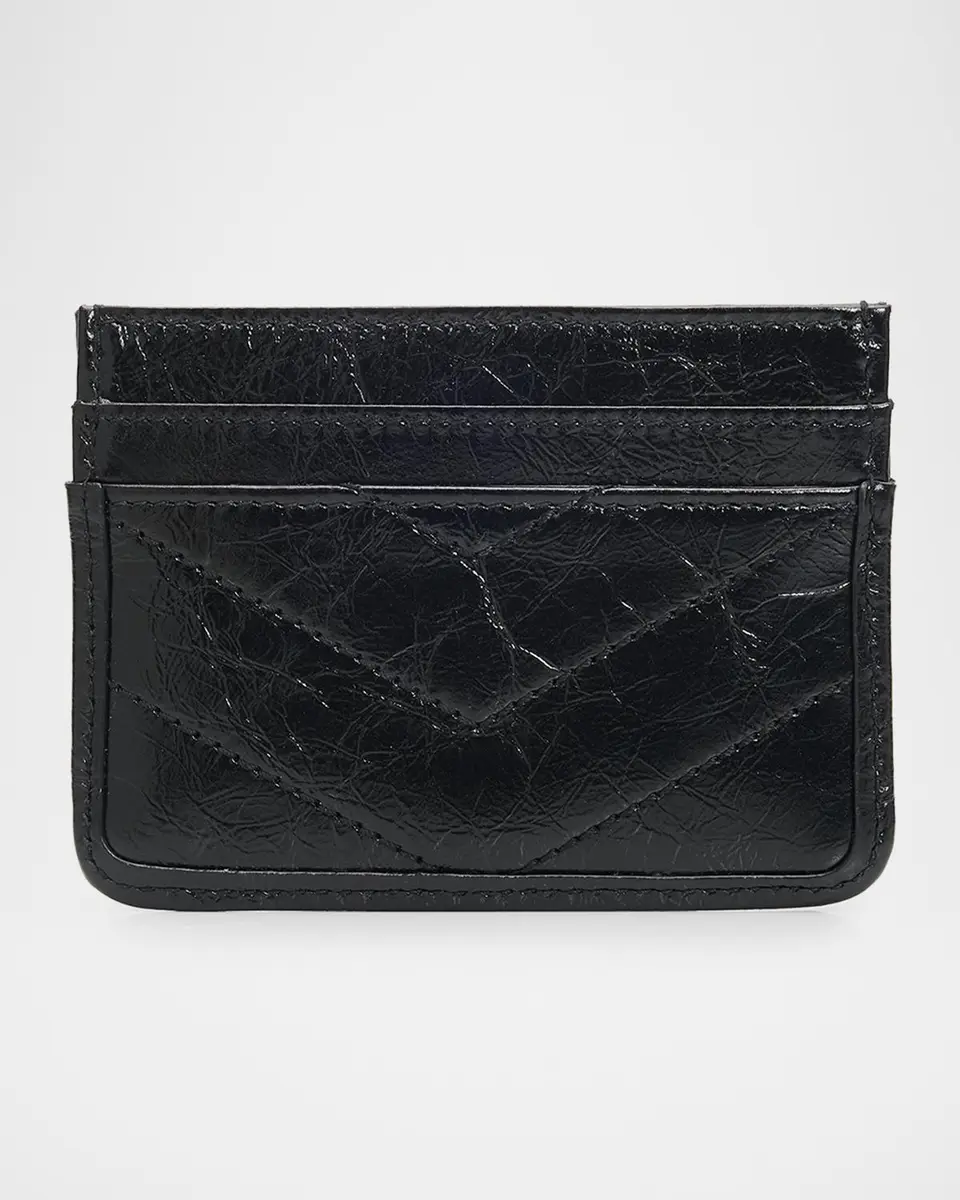 Saint Laurent Niki YSL Crinkled Leather Card Case | Thumbnail 3 Saint Laurent Niki YSL Crinkled Leather Card Case | Thumbnail 3
