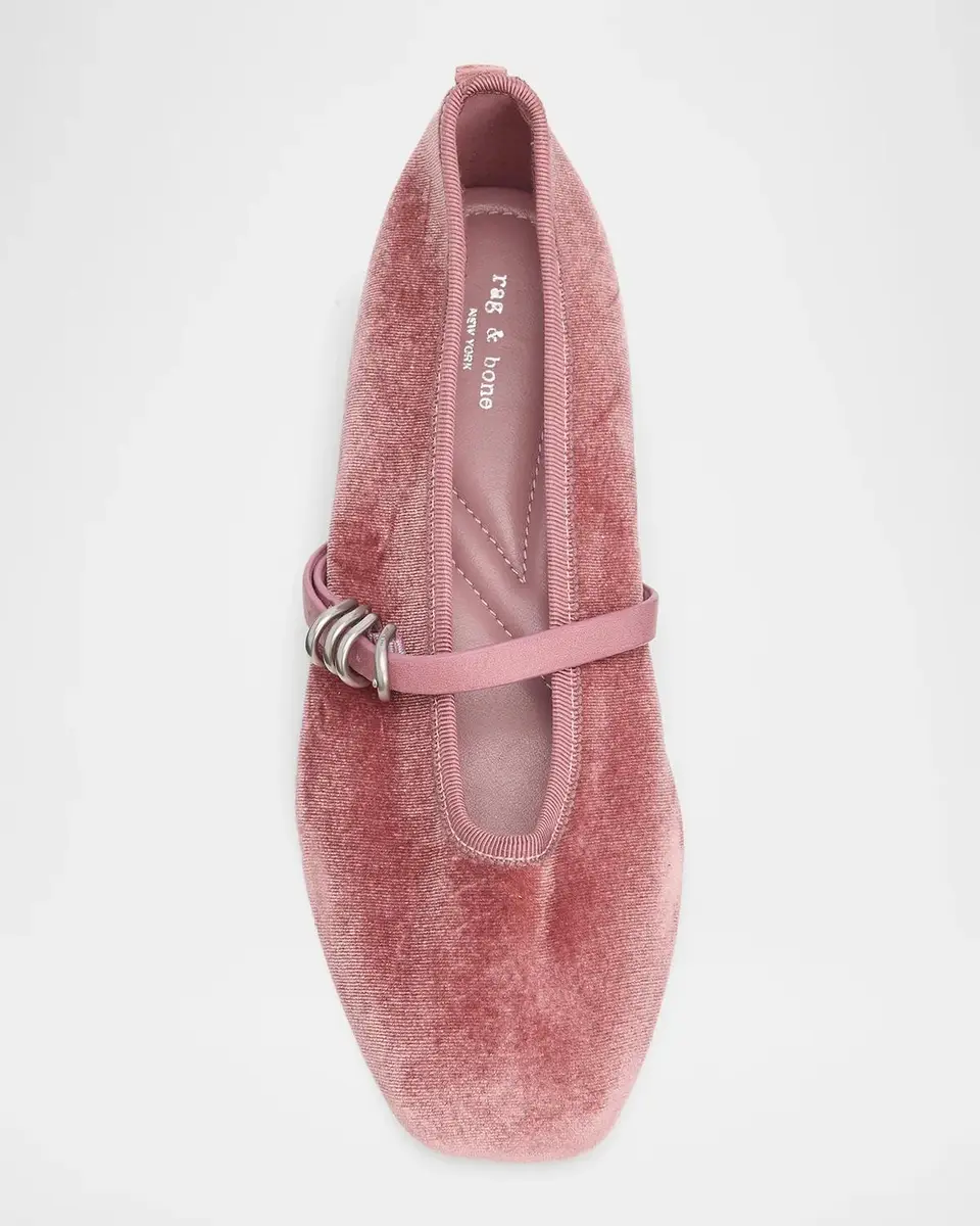 rag & bone Spire Velvet Mary Jane Ballerina Flats | Thumbnail 4 rag & bone Spire Velvet Mary Jane Ballerina Flats | Thumbnail 4