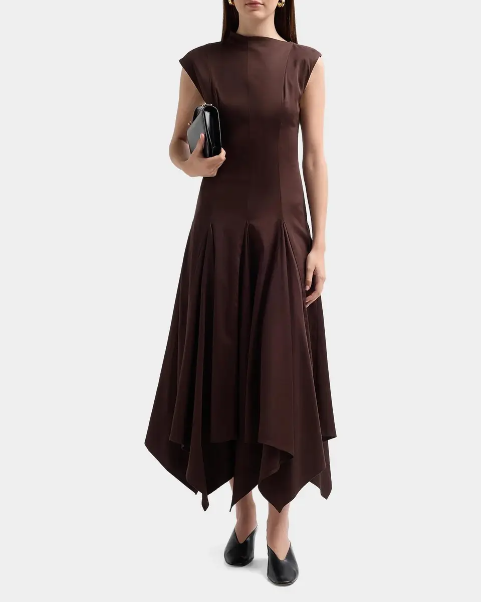 BLACK HALO Eloidie Asymmetric Midi Dress | Thumbnail 2 BLACK HALO Eloidie Asymmetric Midi Dress | Thumbnail 2