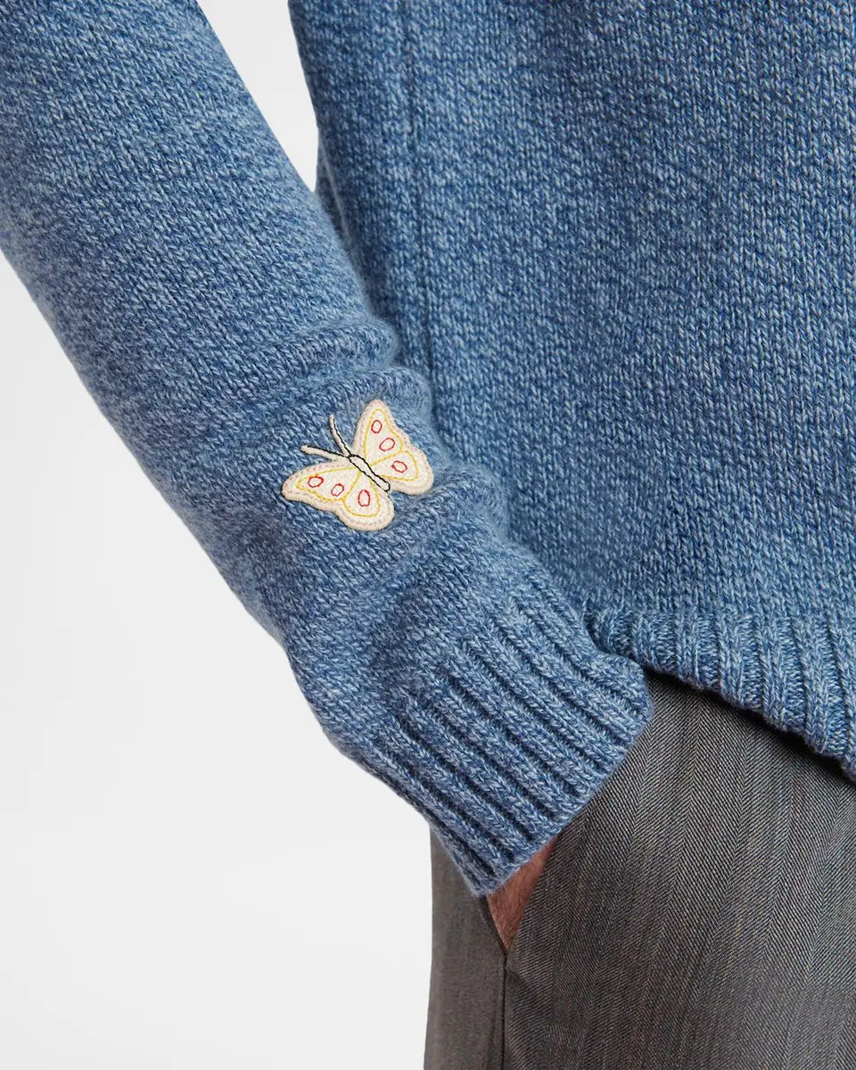Valentino Garavani Men's Butterfly Wool Sweater | Thumbnail 5 Valentino Garavani Men's Butterfly Wool Sweater | Thumbnail 5