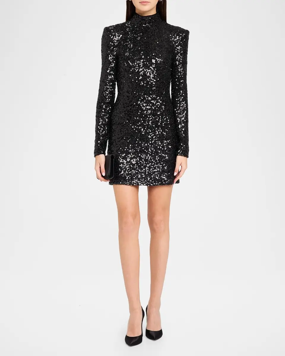 Ramy Brook Glory Sequin Mock-Neck Mini Dress | Thumbnail 2 Ramy Brook Glory Sequin Mock-Neck Mini Dress | Thumbnail 2