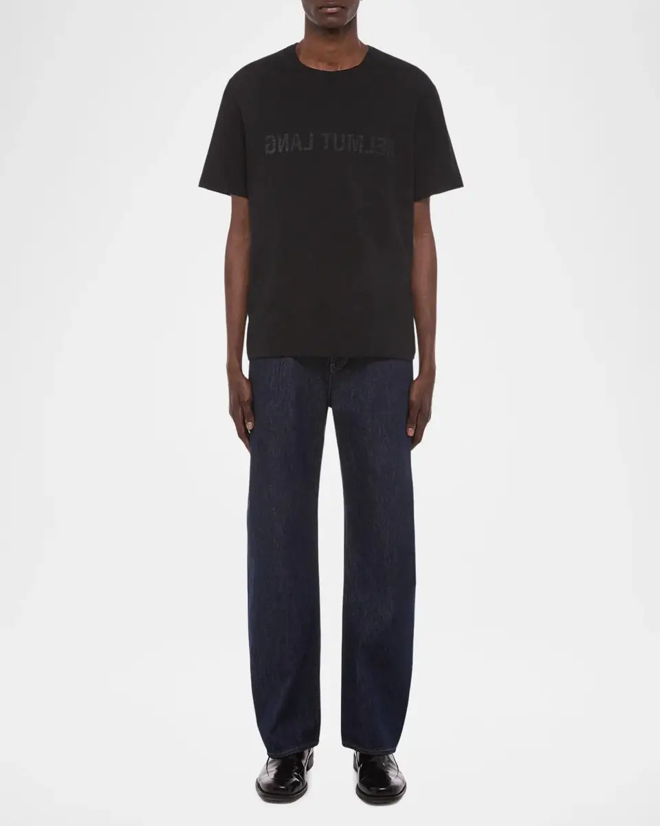 Helmut Lang Men's Reverse Logo Cotton T-Shirt | Thumbnail 2 Helmut Lang Men's Reverse Logo Cotton T-Shirt | Thumbnail 2