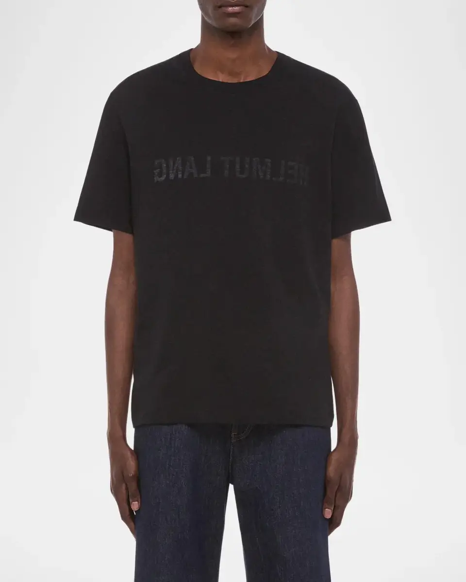 Helmut Lang Men's Reverse Logo Cotton T-Shirt | Thumbnail 3 Helmut Lang Men's Reverse Logo Cotton T-Shirt | Thumbnail 3