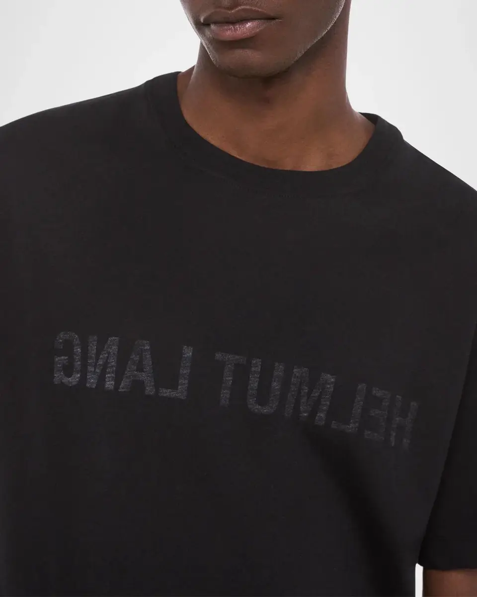 Helmut Lang Men's Reverse Logo Cotton T-Shirt | Thumbnail 4 Helmut Lang Men's Reverse Logo Cotton T-Shirt | Thumbnail 4